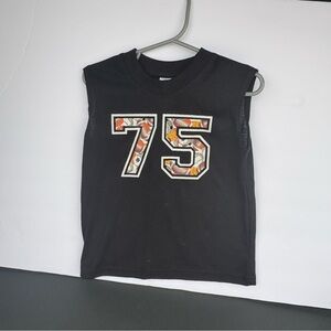 Children’s place football themed tank, black w/ football graphic size XXS 2/3